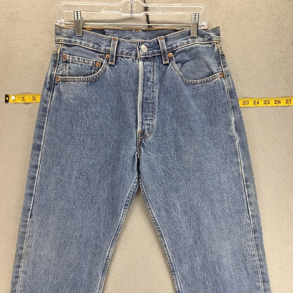 Vintage Levis 501 Jeans Mens Blue Straight Button Fly Made In USA Fits 29x31